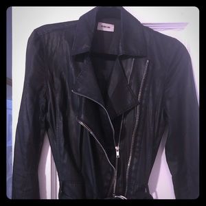 Helmut Lang Belted Trench Coat in Black